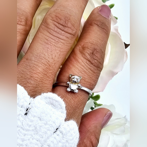 ♥️ CARE BEAR STERLING SILVER RING - Picture 4 of 4